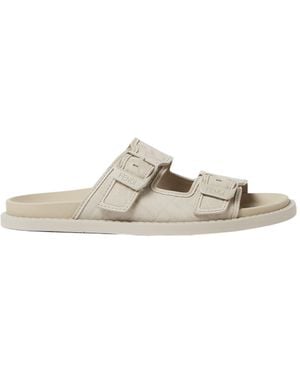 Fendi Nubuck Leather Sandals - White