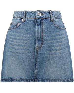Ami Paris Denim Mini Skirt - Blue