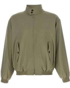 AURALEE High-Neck Long-Sleeved Casual Jacket - Green