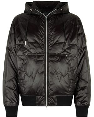 Moose Knuckles Leaf Quilted Bomber Jacket - Black