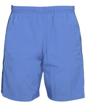 McQueen Side Logo Band Swim Shorts - Blue