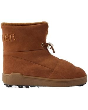 Bogner Chamonix Shearling-Lined Suede Ankle Boots - Brown