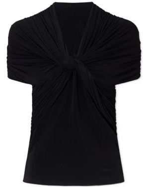 TOVE Knot-Front Top - Black