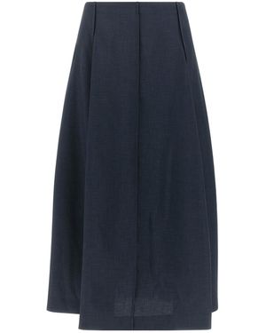 Theory Pleated Midi Skirt - Blue