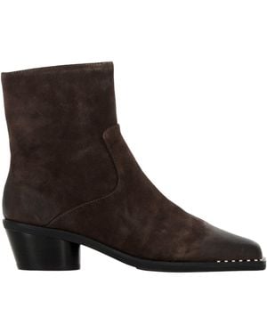 Ash Chunky-Heeled Ankle Boots - Brown
