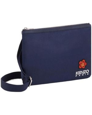 KENZO Crest Crossbody Bag - Blue