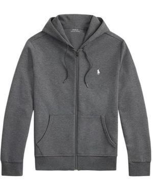 Polo Ralph Lauren Pony Embroidered Zip-Up Hoodie - Grey