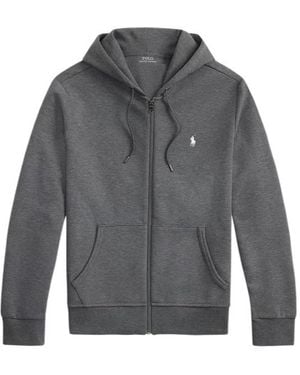 Polo Ralph Lauren Zip-Up Soft Cotton Hoodie - Gray