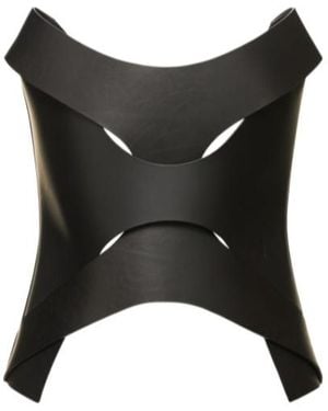 Dion Lee Leather Interlock Corset - Black