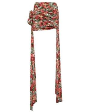 Magda Butrym Floral Draped Miniskirt - Orange