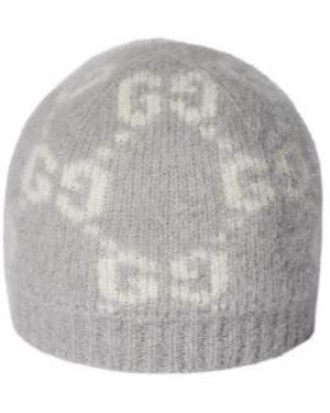 Gucci Gg Alpaca Blend Hat - Grey