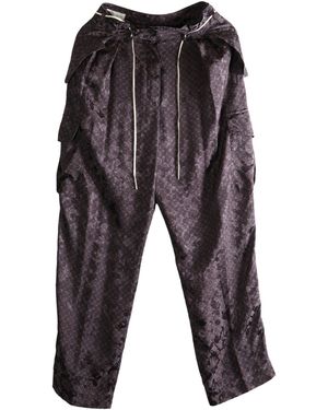 Dries Van Noten Polk Jacquard Trousers - Grey