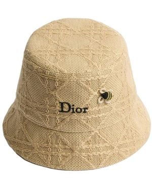 Dior Cannage Teddy-D Small Brim Bucket Hat - Natural