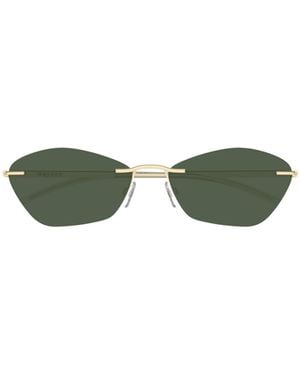 McQueen Eyewear Irregular Frame Sunglasses - Green