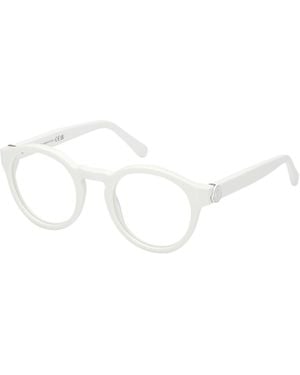 Moncler Eyewear Round Frame Glasses - White