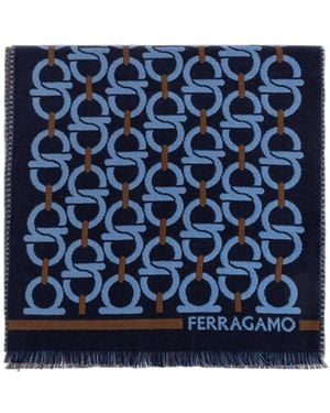 Ferragamo Tassel Scarf - Blue