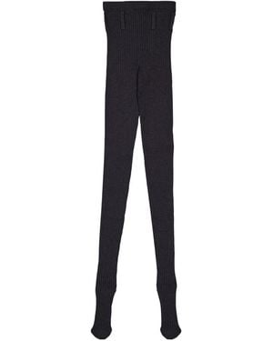 パンツ [PRADA] RIBBED KNIT LEGGINGS Prada Women's' Ribbed Knit Jersey Pants in Black | LN-CC®