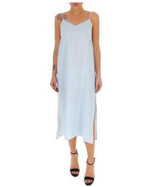 Palm Angels Strapped Midi Dress - Blue