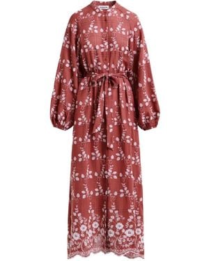 Essentiel Antwerp Long Sleeve Dress - Red