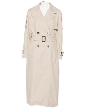 Max Mara Collared Long-Sleeved Trench Coat - Natural