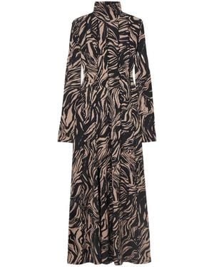Proenza Schouler Printed Jersey Turtleneck Maxi Dress - Multicolour