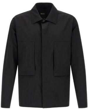 Herno Crinkled Dobby Shirt - Black