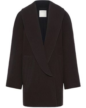 Sportmax Shawl-Collar Colour-Block Coat - Black