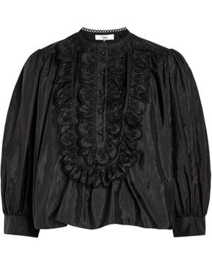 Chloé Ruffled Shell Blouse - Black