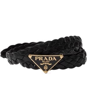 Prada Nappa Leather Belt - White