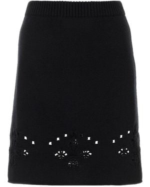 Chloé Chloé Elastic Waist Knitted Skirt - Black
