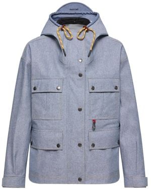 Moncler Grenoble Beziers Chambray Field Jacket - Blue