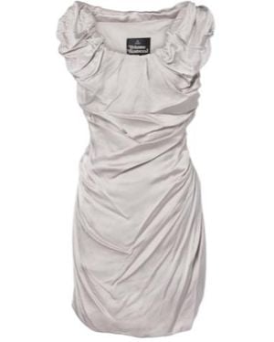 Vivienne Westwood Ginnie Amber Draped Minidress - Grey
