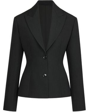 Alaïa Light Wool Single-Breasted Jacket - Black