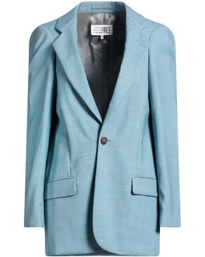 Maison Margiela Single-Breasted Blazer - Blue