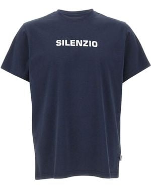 Aspesi Silenzio Logo T-Shirt - Blue