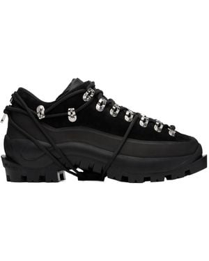 HELIOT EMIL Low Hiking Lace-Up Ankle Boots - Black