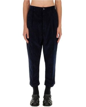 Ami Paris Carrot Cropped Pants - Blue
