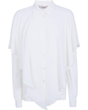 Twinset Ruffle-Detail Shirt - White