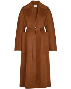 JOSEPH Spencer Belted Wool And Cashmere-Blend Trench Coat - Brown