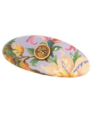 Etro Paisley-Patterned Hair Accessories - Metallic