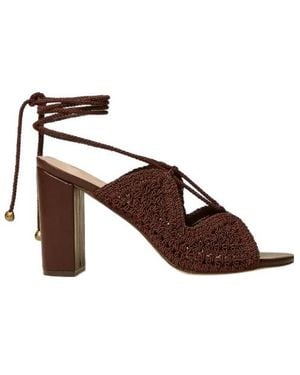 Twinset Macrame Tie Sandals - Brown