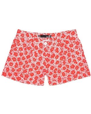 Moschino Logo Detail Shorts - Red
