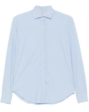 Mazzarelli Long-Sleeve Button-Up Shirt - Blue