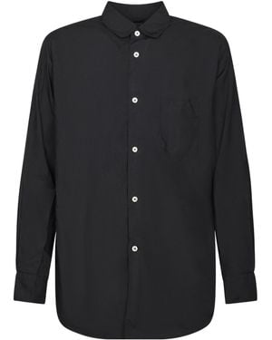 Comme des Garçons Collared Long-Sleeved Shirt - Black