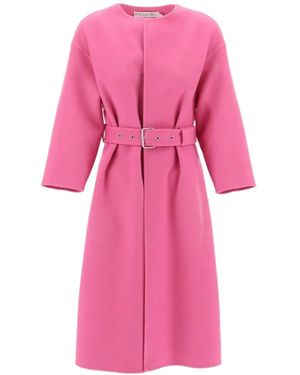 Dior Christian Double Faced Belted Waist Coat - Pink