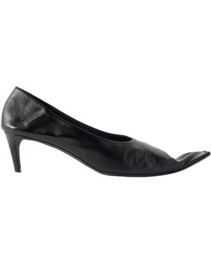 KHAITE Marlene Leather Court Shoes - Black