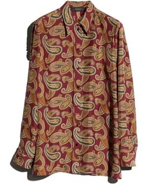 Gucci Paisley-Print Shirt - Brown