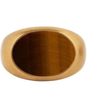 Dries Van Noten Stone Signet Ring - Brown