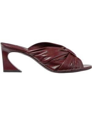 Fendi Arco Bow Embellished Sandals - Brown