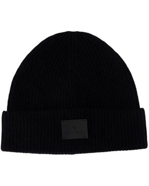 Anine Bing Carley Ribbed Beanie Hat - Black